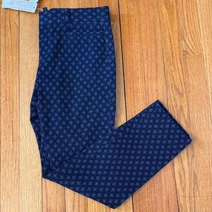 Banana Republic Navy Patterned Women's Trousers